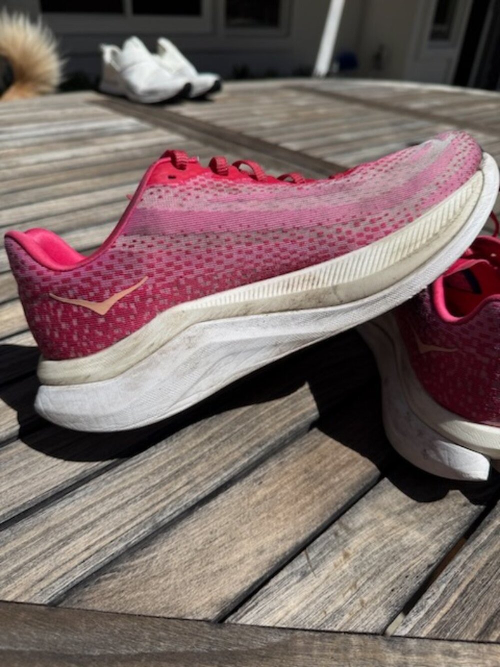 Hoka One Mach X Women’s sz 9 1441451 RSRW Raspberry Carbon Plate Sneaker Running - Picture 10 of 11